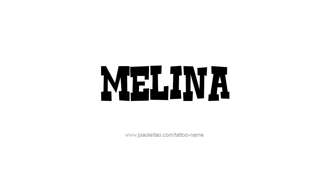 Tattoo Design Name Melina