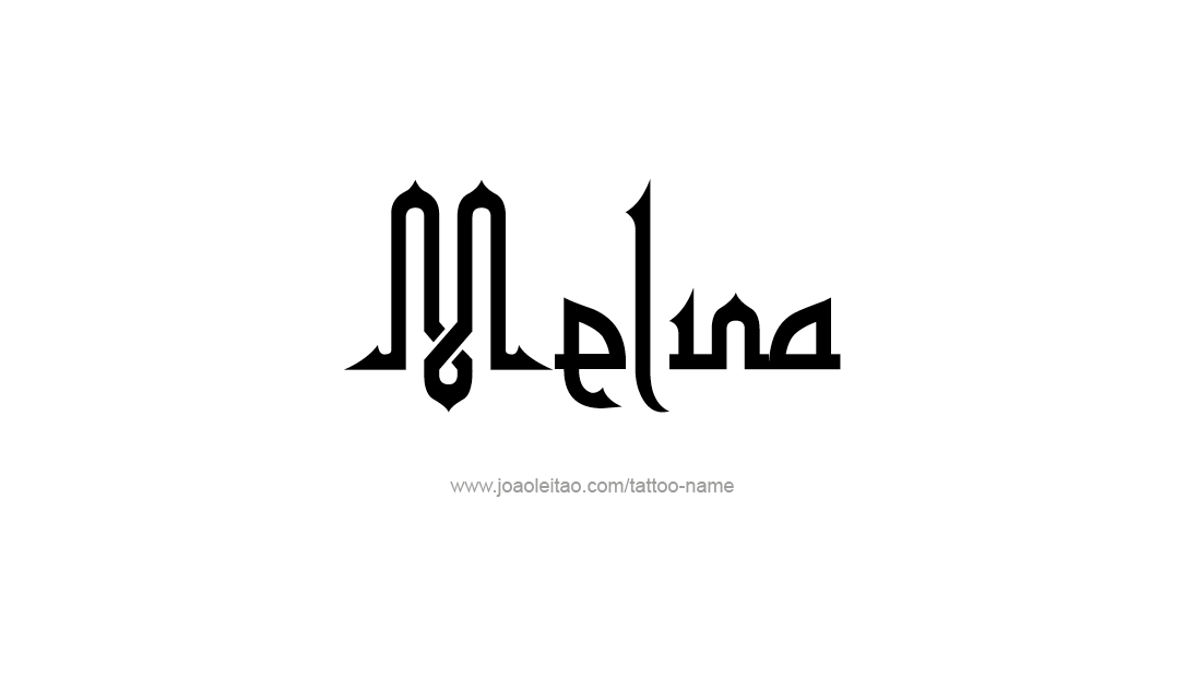 Tattoo Design Name Melina