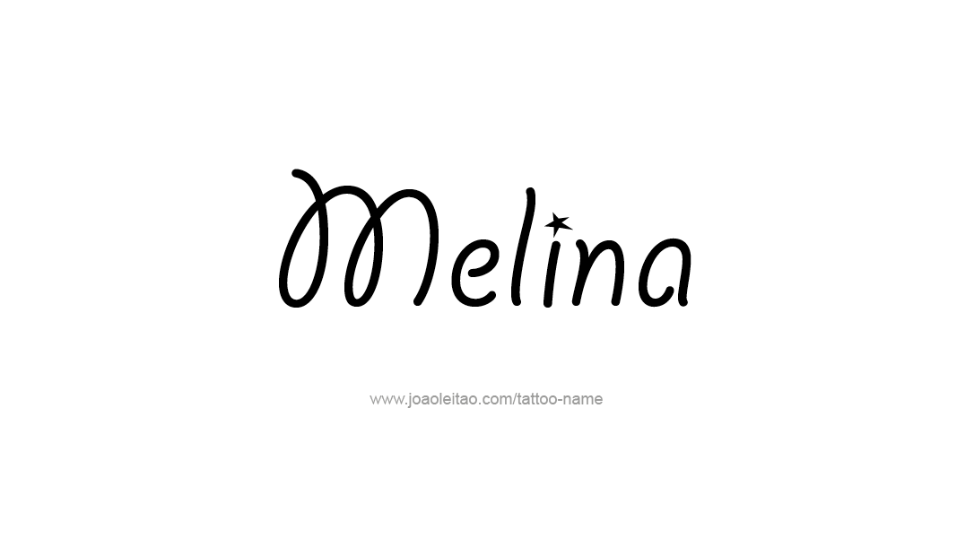 Tattoo Design Name Melina