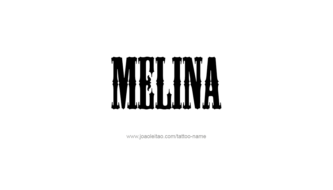 Tattoo Design Name Melina