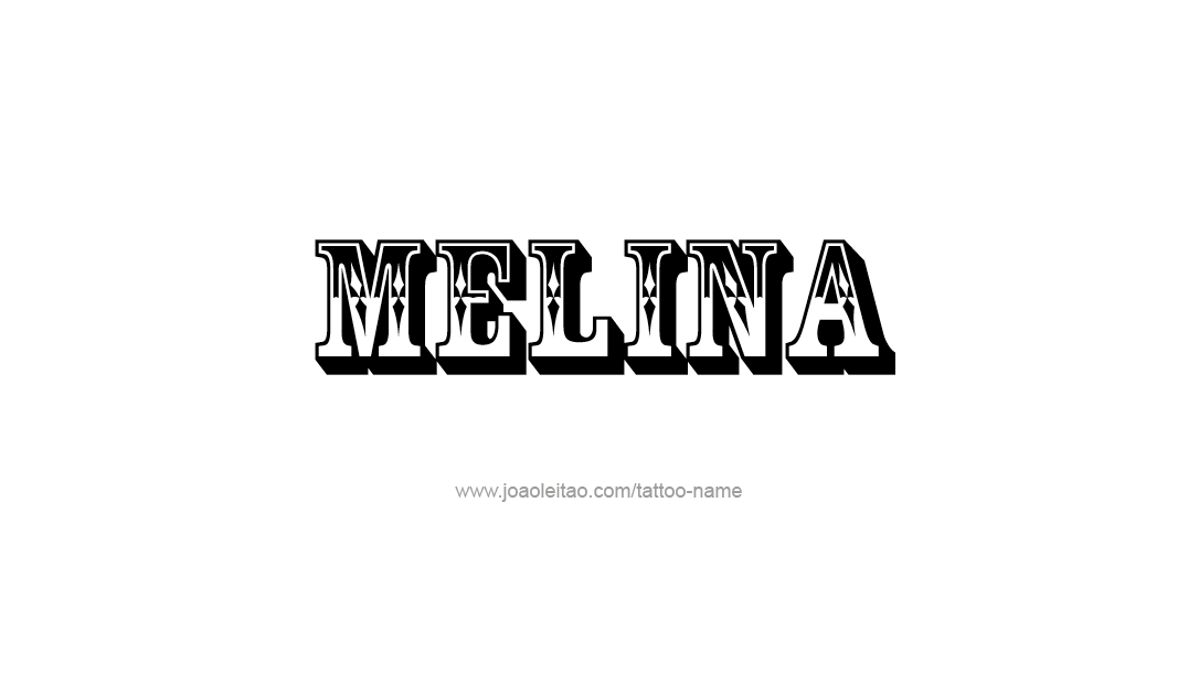 Tattoo Design Name Melina