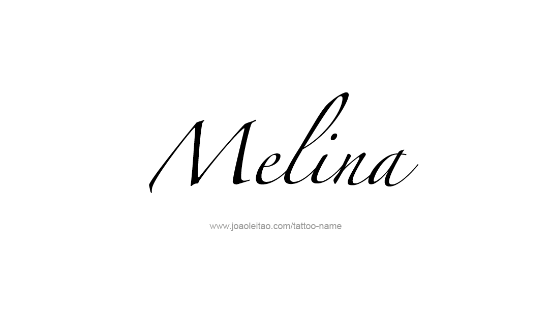 Tattoo Design Name Melina