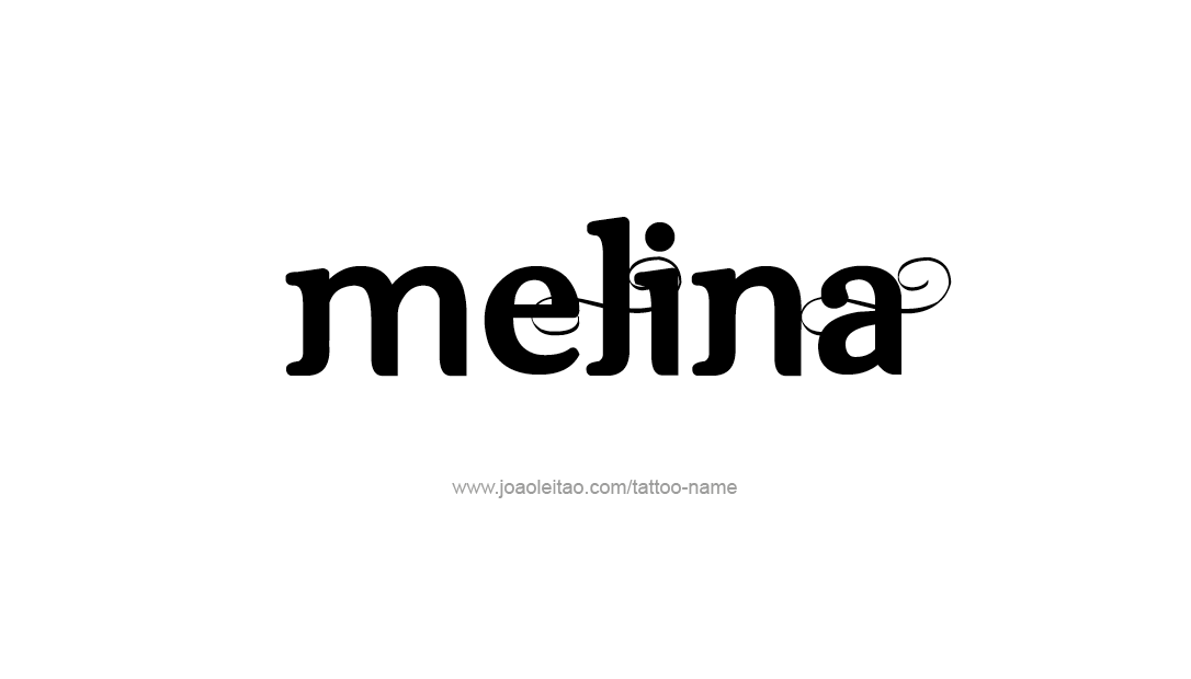 Tattoo Design Name Melina
