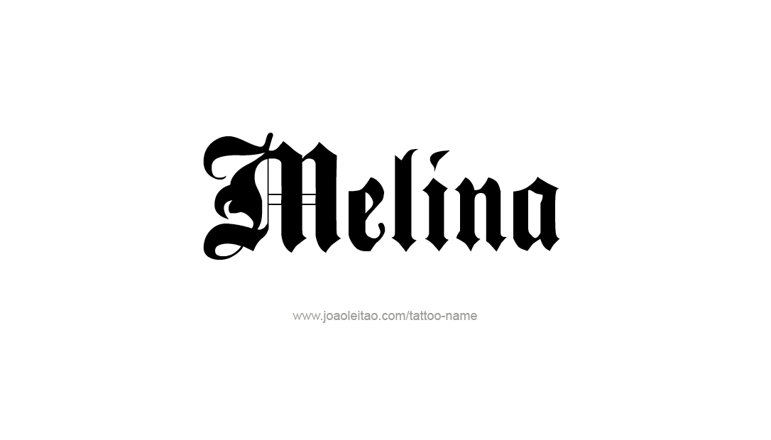 Tattoo Design Name Melina