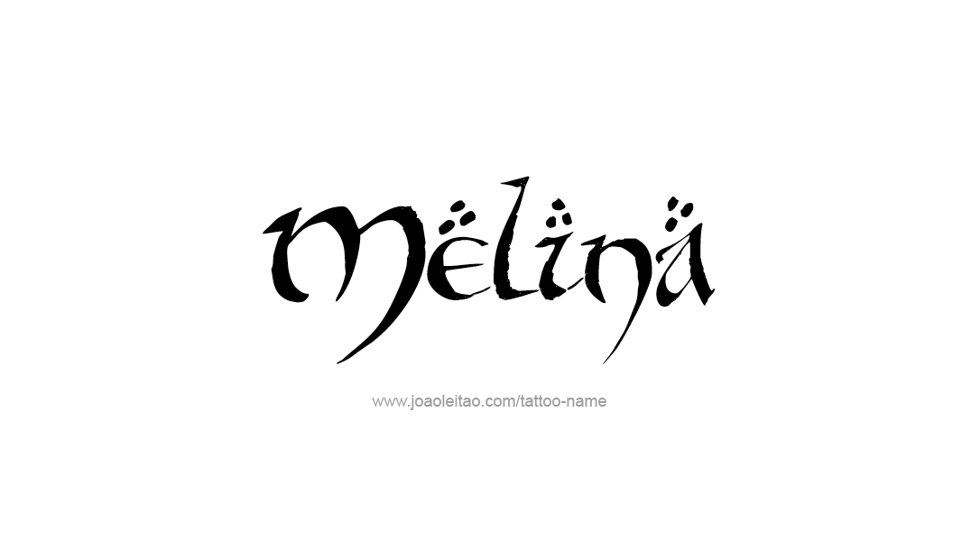 Tattoo Design Name Melina