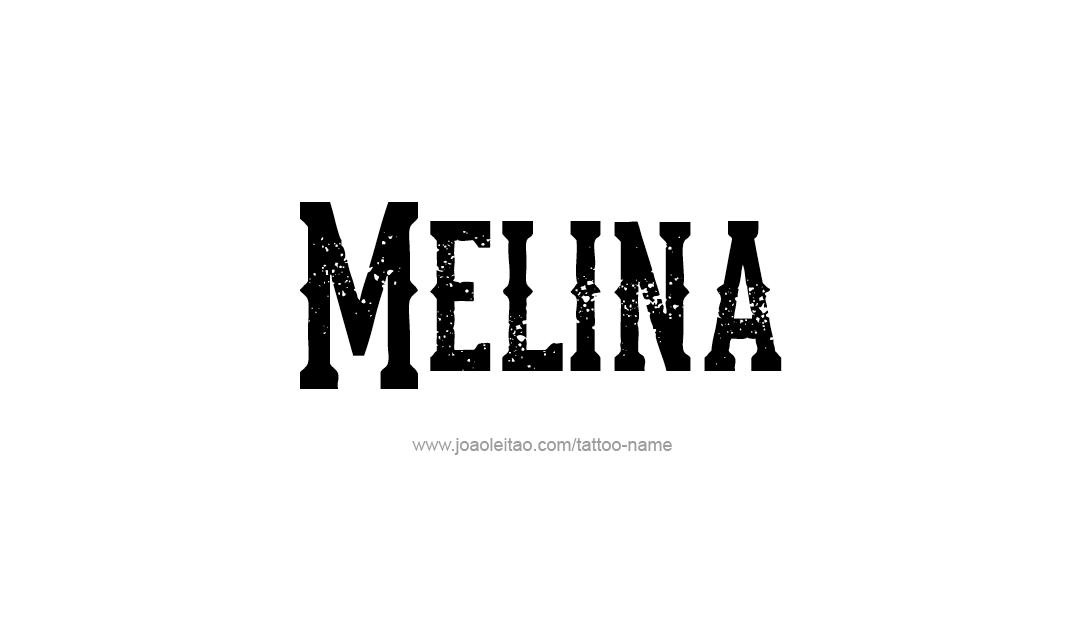 Tattoo Design Name Melina