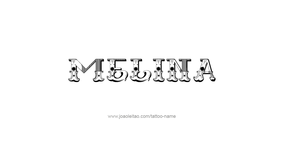 Tattoo Design Name Melina