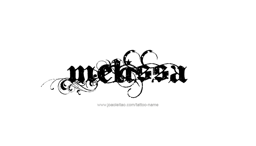 Melissa Navn Tattoo Designs.