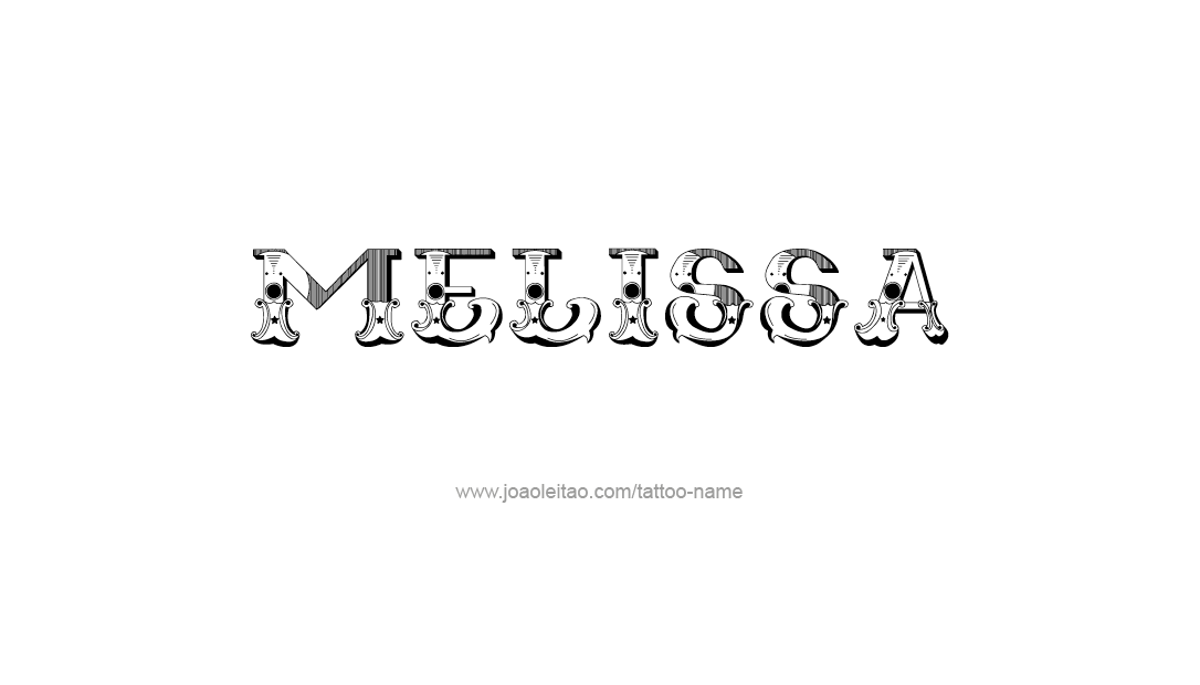 Tattoo Design Name Melissa