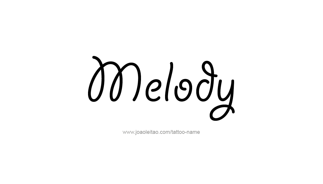 Tattoo Design Name Melody