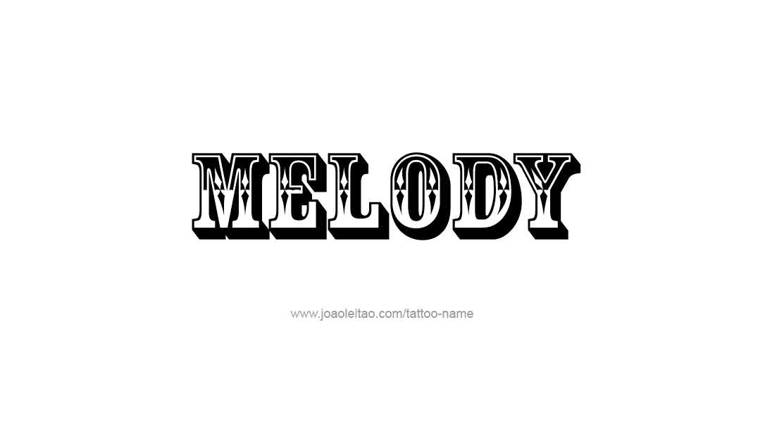 Tattoo Design Name Melody