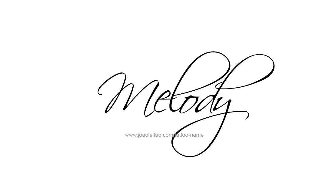 Tattoo Design Name Melody