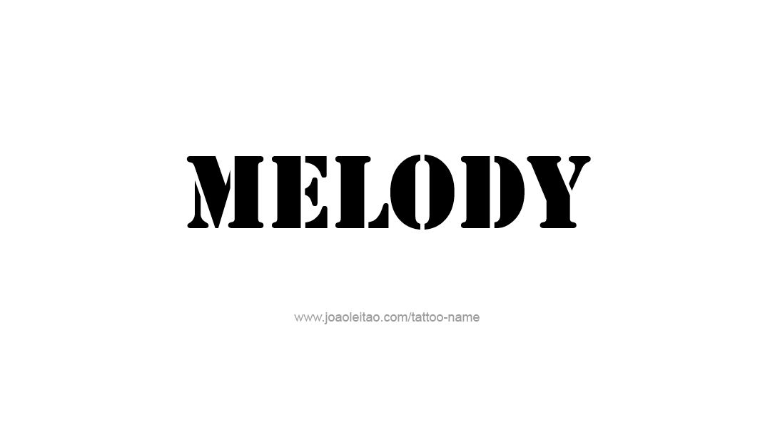 Tattoo Design Name Melody