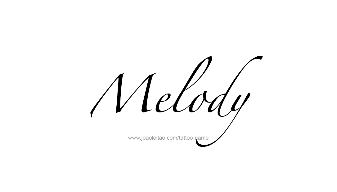 Tattoo Design Name Melody