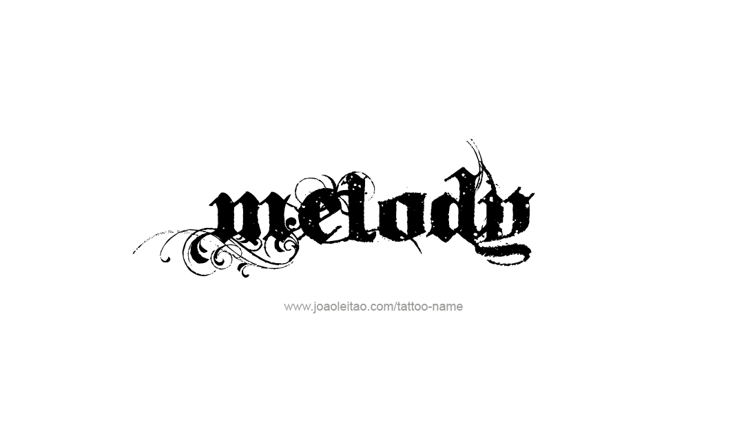 Tattoo Design Name Melody