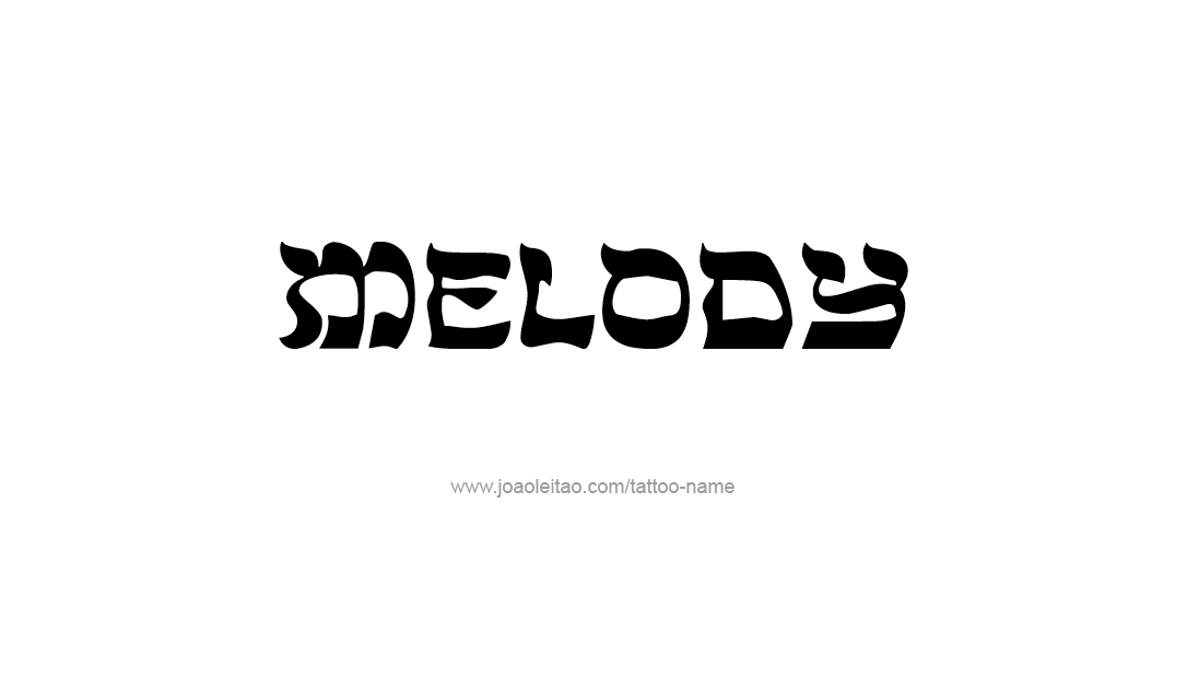 Tattoo Design Name Melody