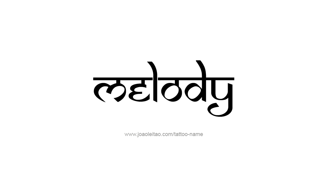 Tattoo Design Name Melody