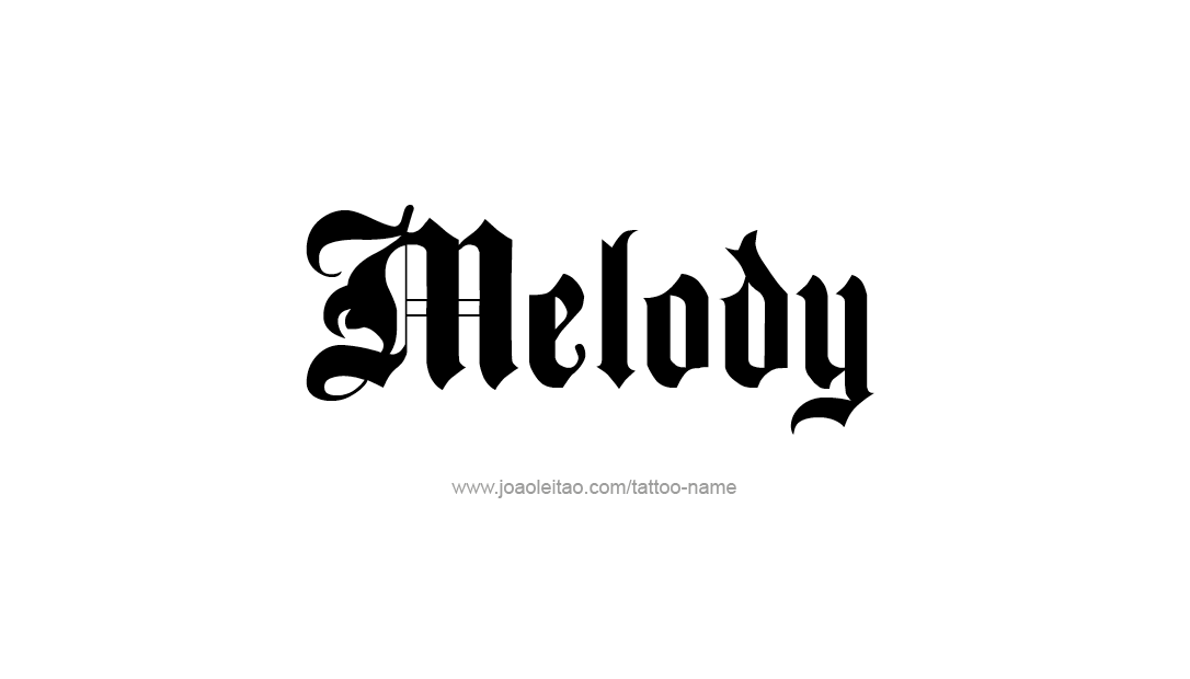 Tattoo Design Name Melody