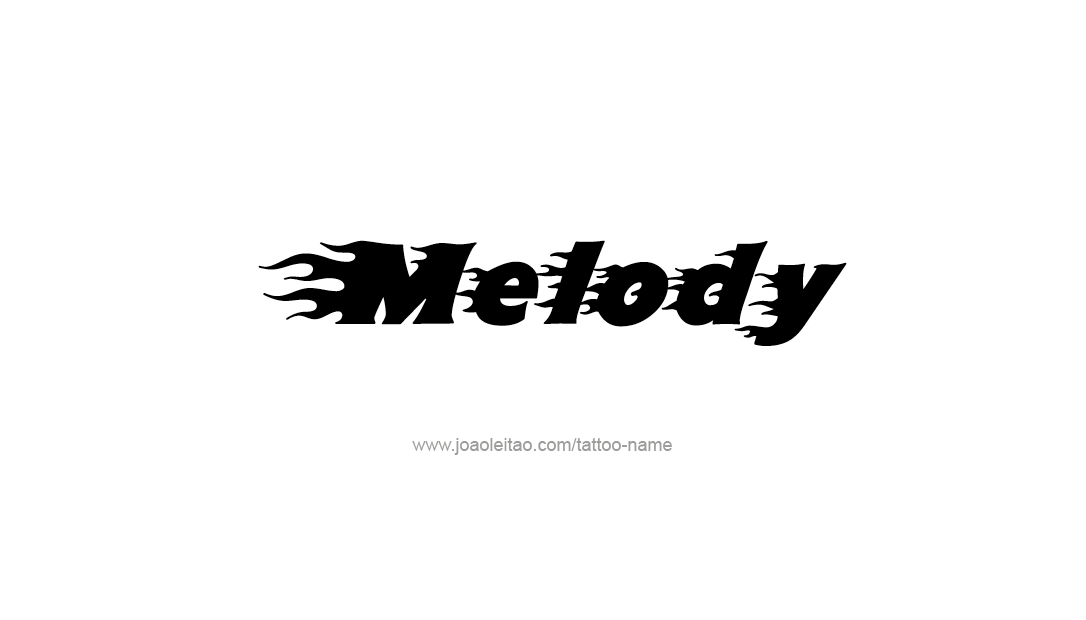 Tattoo Design Name Melody