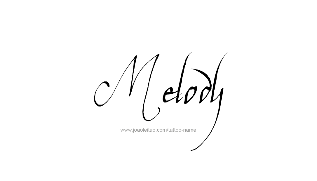 Tattoo Design Name Melody