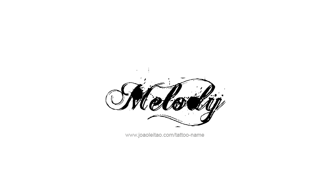 Tattoo Design Name Melody