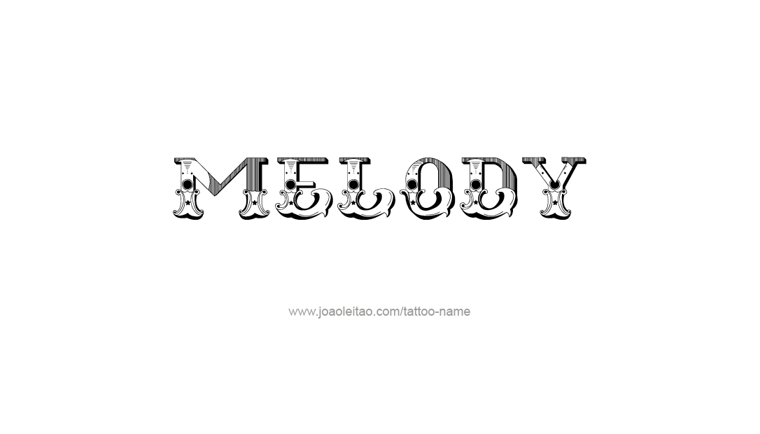 Tattoo Design Name Melody