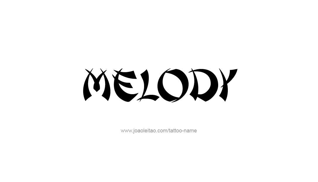 Tattoo Design Name Melody