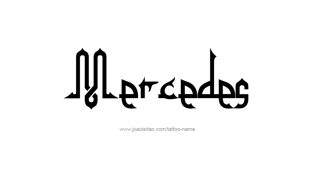 Tattoo Design Name Mercedes