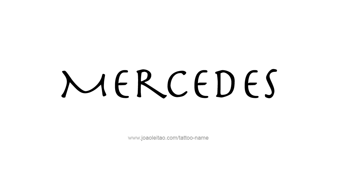 Tattoo Design Name Mercedes