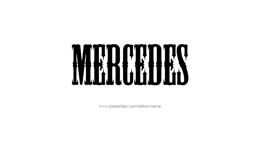 Tattoo Design Name Mercedes