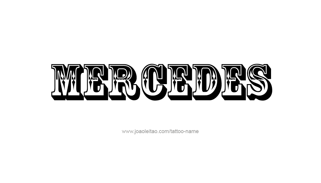 Tattoo Design Name Mercedes