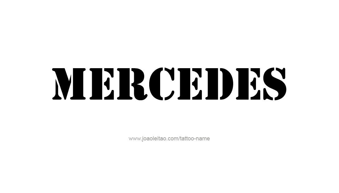 Tattoo Design Name Mercedes