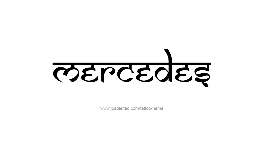 Tattoo Design Name Mercedes