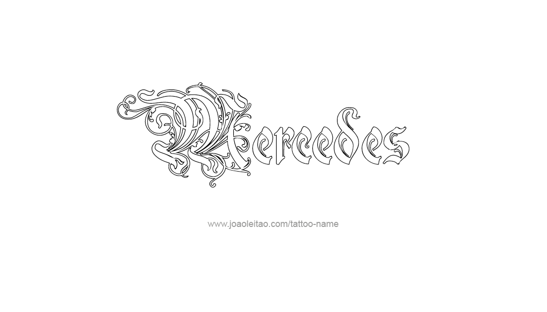 Tattoo Design Name Mercedes