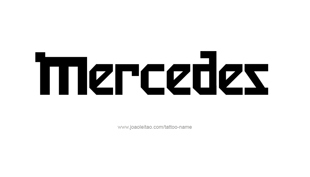 Tattoo Design Name Mercedes