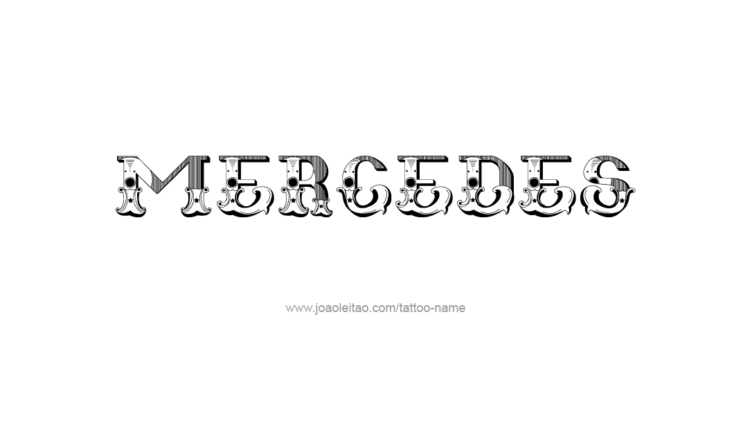 Tattoo Design Name Mercedes