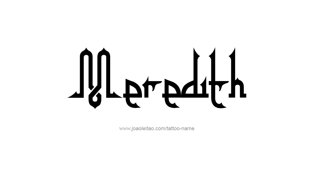 Tattoo Design Name Meredith