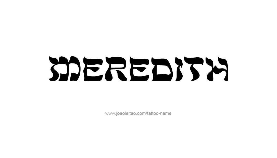 Tattoo Design Name Meredith