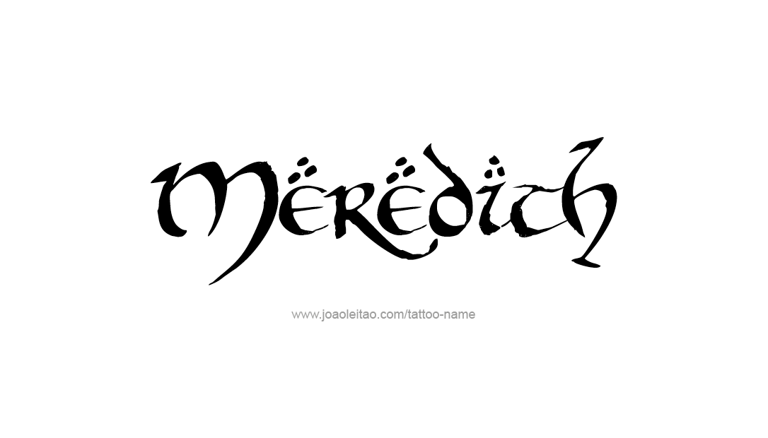 Tattoo Design Name Meredith