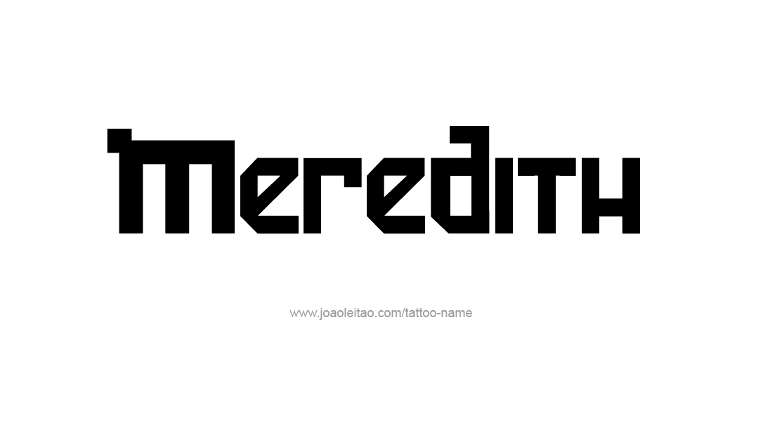 Tattoo Design Name Meredith