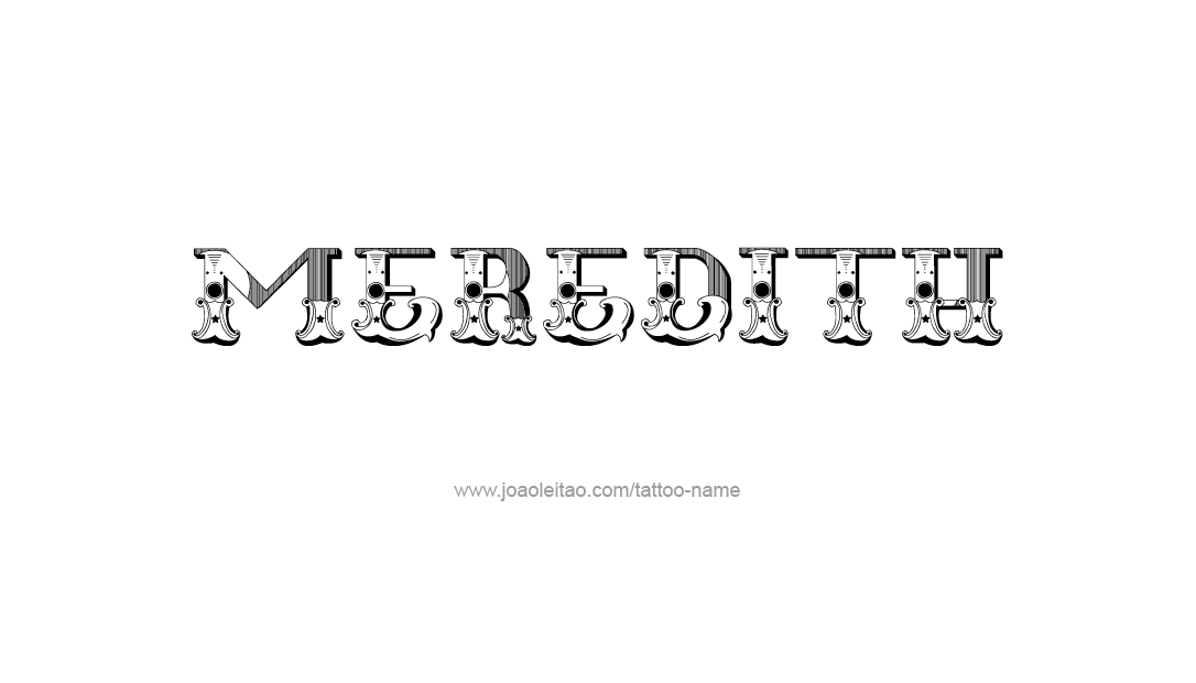 Tattoo Design Name Meredith