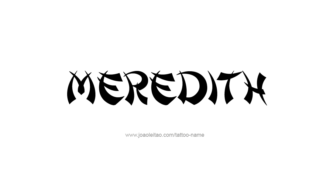 Tattoo Design Name Meredith