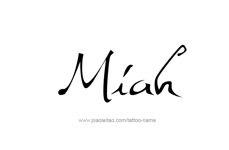 Tattoo Design Name Miah