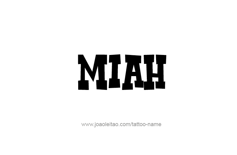 Tattoo Design Name Miah