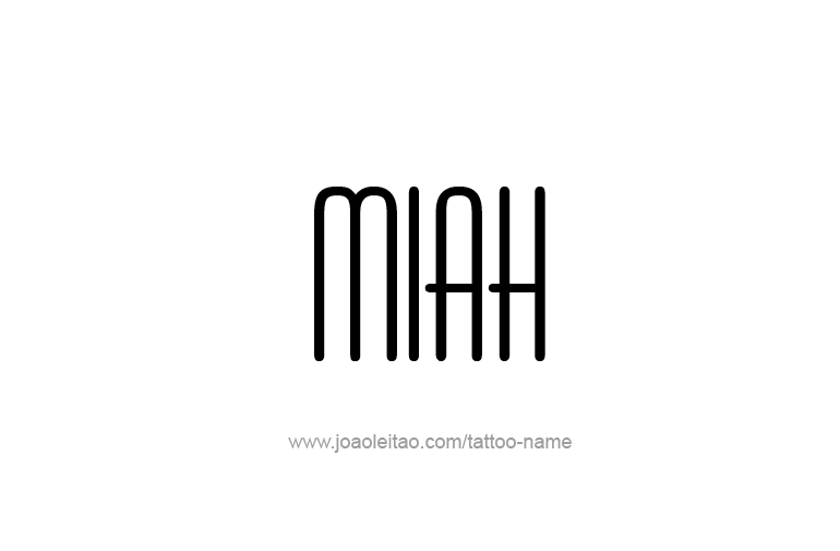 Tattoo Design Name Miah