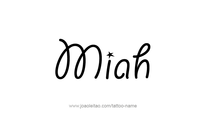 Tattoo Design Name Miah