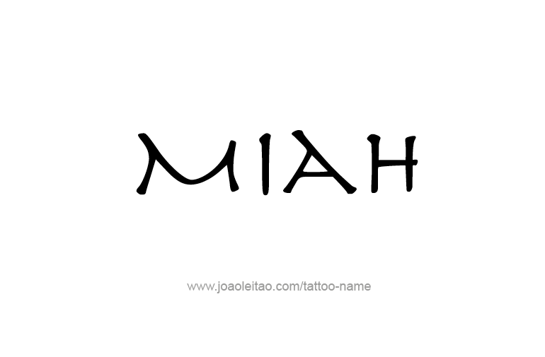 Tattoo Design Name Miah