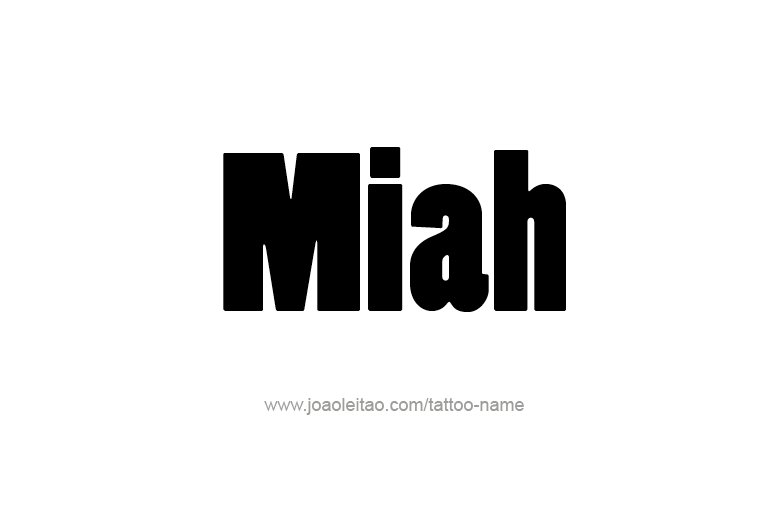 Tattoo Design Name Miah