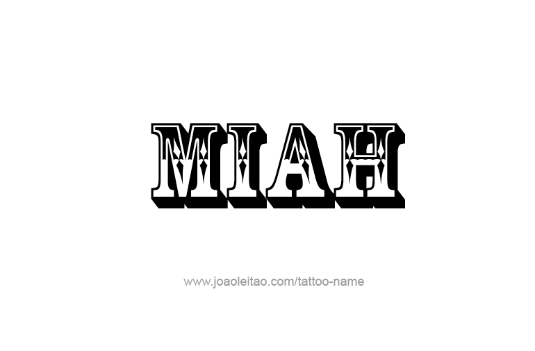 Tattoo Design Name Miah