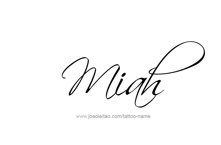 Tattoo Design Name Miah